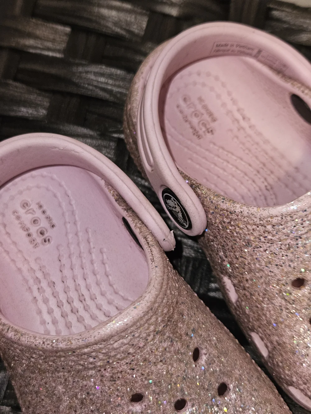 CROCS Kids Sparkle Pink Classic Clog